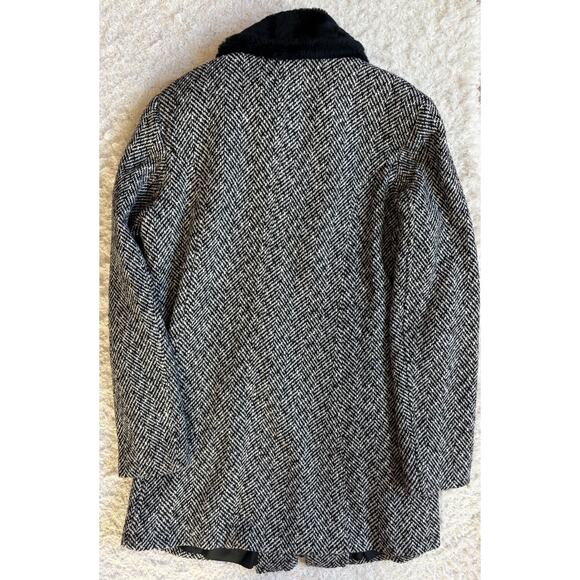 Vintage Komitor Made in USA Womens Small Wool Blend Full Zip Long Collared Coat - Picture 4 of 9